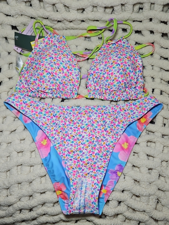 wild fable Other - Wild Fable Reversible Floral Two Piece Bikini Swimsuit Set Large Women's